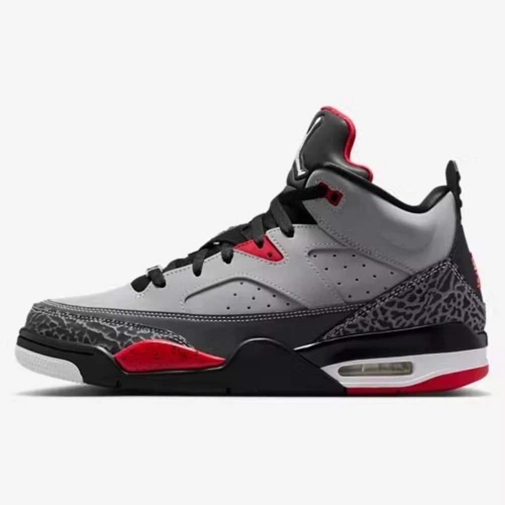 Mens Size 9.5 - Air Jordan Son of Mars Low Cement Grey Gym Red Shoes 580603 004